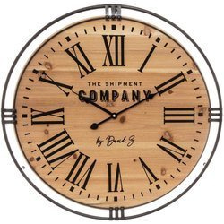 Ceas rotund de perete COLONIAL, din lemn, Ø 58 cm