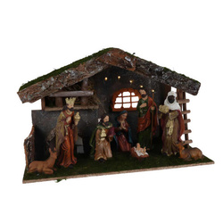 Icoană de Crăciun cu LED, 8 personaje