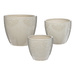 Ghivece din ceramica, 3 bucati, cu ornamente