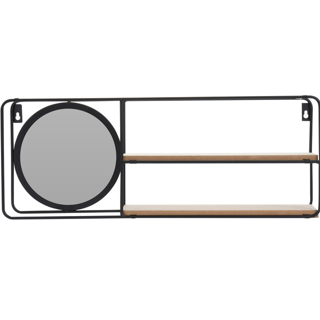 Raft decorativ cu o oglindă mică, 2 niveluri, 59 x 20 cm