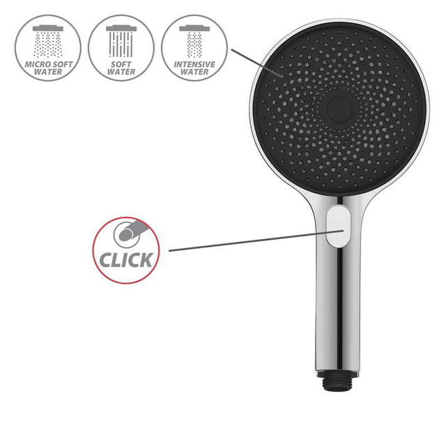 Set de dus cu efect de ploaie, cu functie Softwater, WENKO