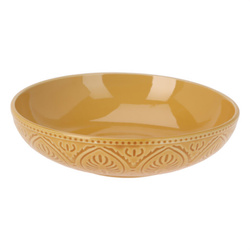 Placă adâncă din ceramică cu model canelat, Ø 20 cm