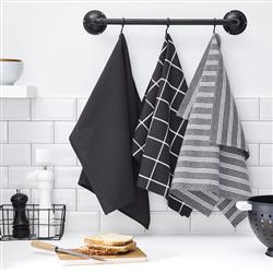 Set 3 prosoape de bucatarie, din bumbac Uni, 50 x 70 cm