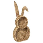 Raft din iarba de mare in forma de iepure, 30 x 53 cm