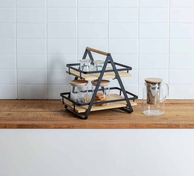 Raft pentru blat de bucătărie ORDERA, 2 niveluri, 30,5 x 22,5 x 29 cm