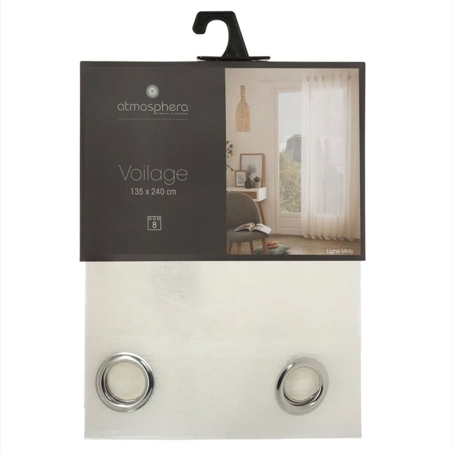 Perdea de fereastră cu inele metalice, perdea ușor de asamblat cu design simplu