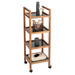 Etajeră mobilă din lemn de salcâm FONDI, 4 niveluri, înălțime 101,5 cm