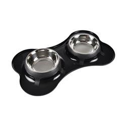 Bol pentru câini în formă de os, oțel inoxidabil, Ø 14 cm