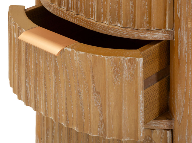 Comodă îngustă GOTEBORG cu mai multe sertare, look scandinav, înălțime 82 cm