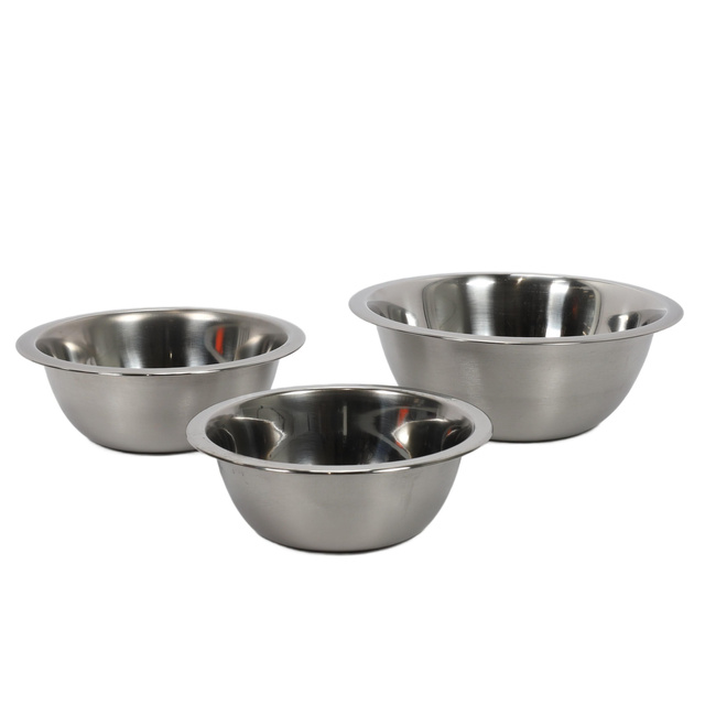 Bol din oțel inoxidabil, set de 3 boluri de bucătărie 700 ml, 950 ml, 1900 ml