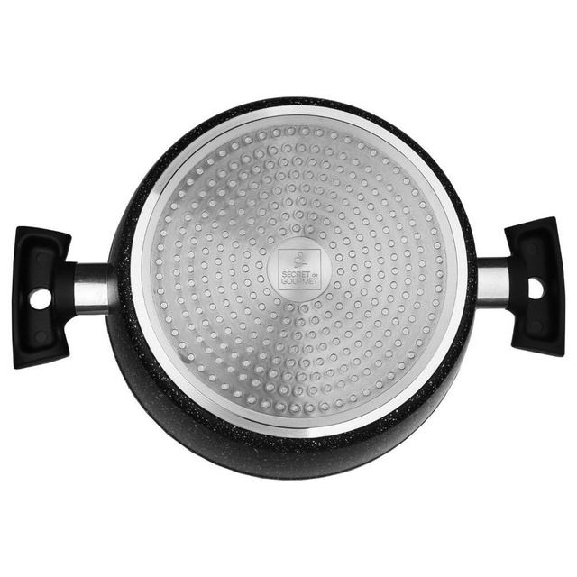 Oala cu capac Secret de Gourmet, Aluminiu, 24 cm