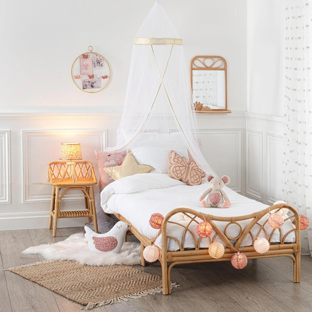 Noptiera decorativa pentru camera copiilor, 56 cm, ratan