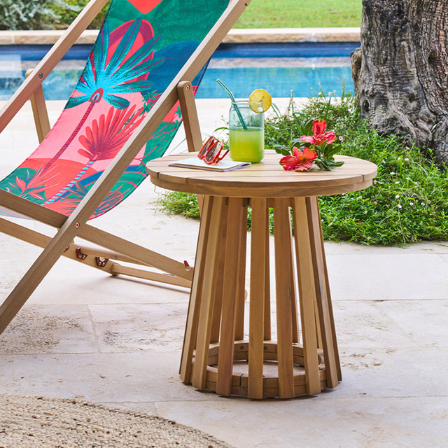 Masa de gradina din lemn de salcam, Ø 50 cm, OSUNA