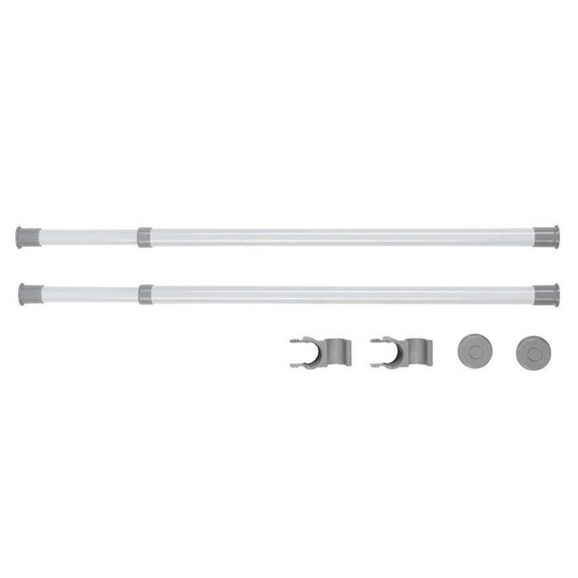 Șină de garderobă, șină de îmbrăcăminte HERKULES 2 bucăți, 75-120 cm, WENKO