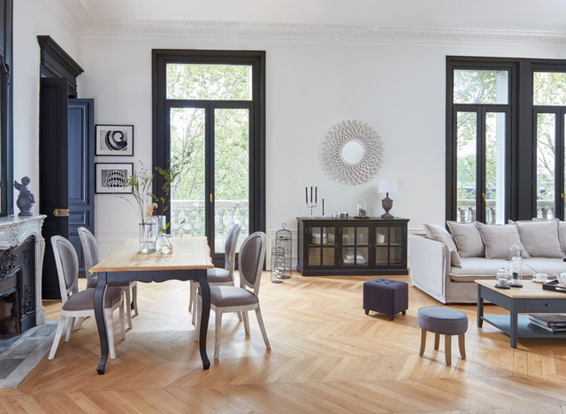 Oglindă decorativă FLOWER, Ø 90 cm, cadru decorativ