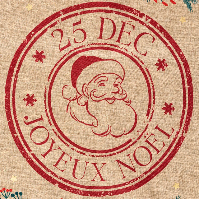 Geanta cadou cu model de Craciun, 50 x 70 cm