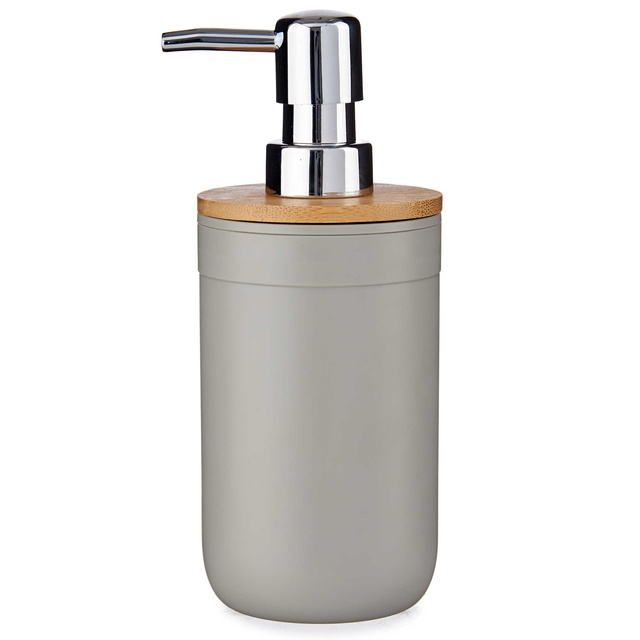 Dispenser de săpun cu capac din bambus CLEAN, 350 ml