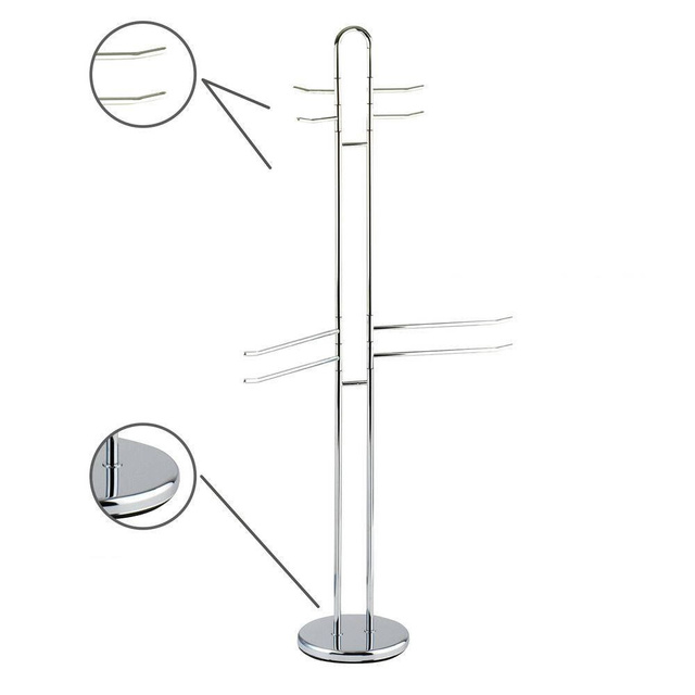 Suport pentru prosoape, haine PALERMO - 8 brațe mobile, WENKO