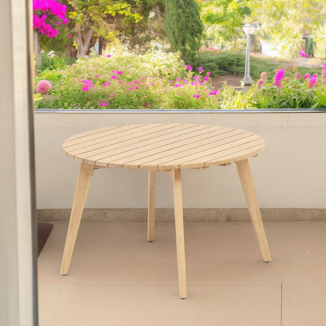 Masa de gradina din lemn de salcam OLVINIA inaltime 60 cm