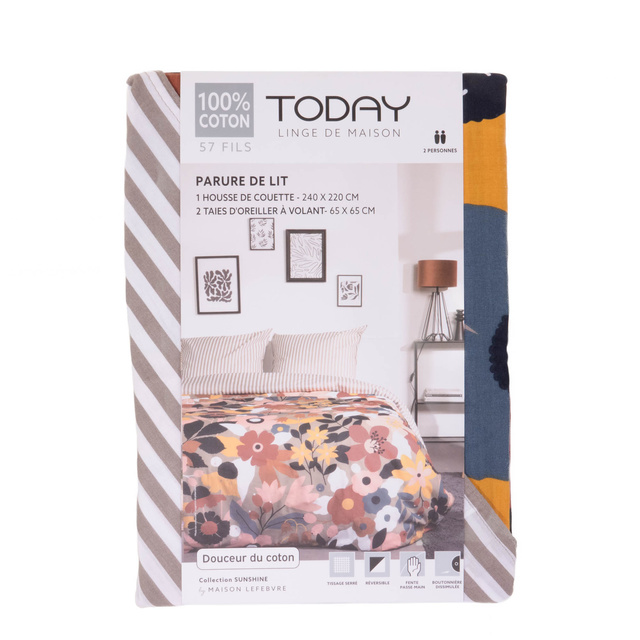 Lenjerie din bumbac SUNSHINE, dublă față, 220 x 240 cm