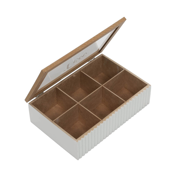 Recipient pentru ceai cu compartimente TEA, 24 x 16 x 7 cm