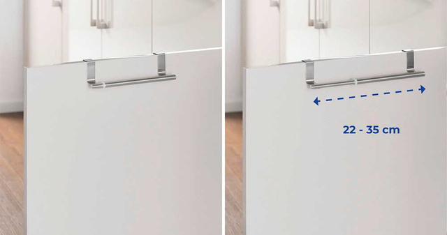 Suport telescopic pentru dulap - de bucătărie, de baie, 22-35 cm, WENKO, argintiu