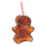 Cana din sticlă în formă de turtă dulce, cu pai, 280 ml