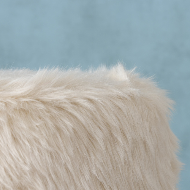 Taburet cu blana HILDA, inaltime 36 cm