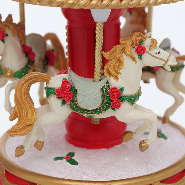 Căsuța muzicală de Crăciun JOLYNA, înălțime 17 cm