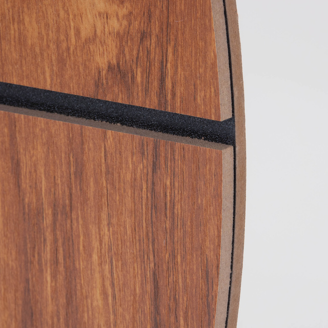 Ceas de perete cu cadran minimalist imitand lemnul, mdf, Ø 60 cm