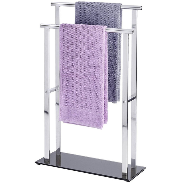 Suport pentru prosoape LAVA - cu 2 brațe, oțel inoxidabil, WENKO