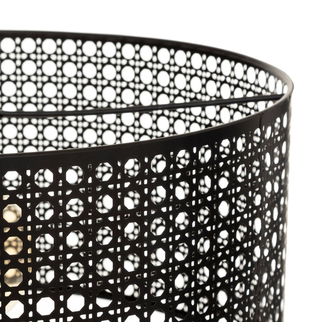 Lampă suspendată KATEL, Ø 38 cm, umbră ajurată neagră