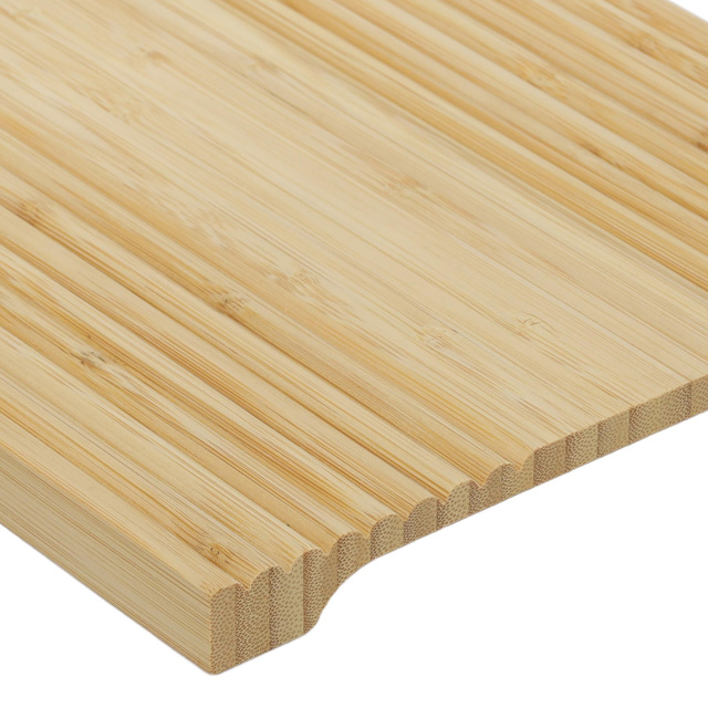 Tavă de servire canelată, bambus