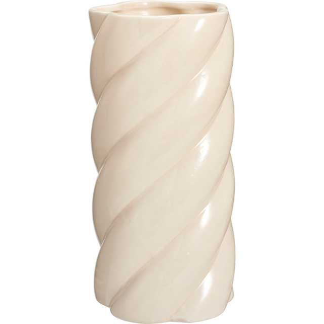 Vază ceramică, Ø 12,5 x 25 cm, ecru