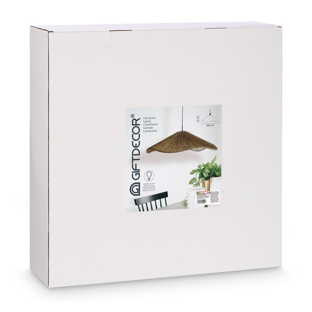 Lampă de tavan VELTO cu abajur împletit, 35 cm