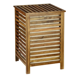 Coș de rufe din lemn cu capac FONDI, înălțime 65 cm