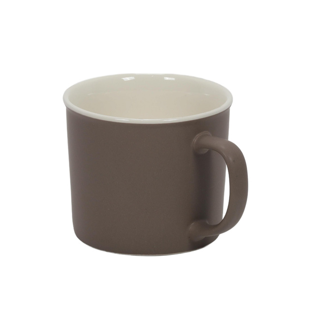 Cana din portelan cu maner NATURE, 380 ml, taupe