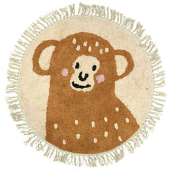 Covor pentru copii cu franjuri Animals, Ø 90 cm