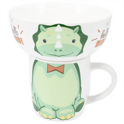 Set cadou pentru copii: bol și cană din porțelan, 600 ml + 360 ml