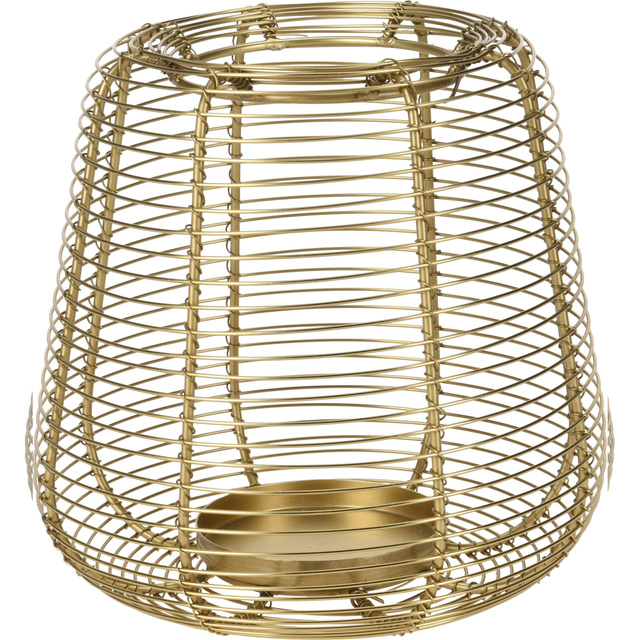 Suport lumanare, auriu, metal