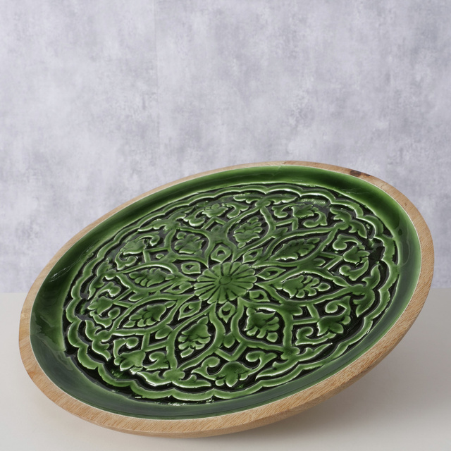 Farfurie decorativa cu model GRELO canelat, Ø 30 cm