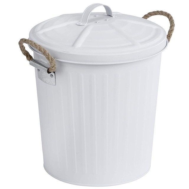 Coș de gunoi GARA alb cu capac, 6L, Wenko