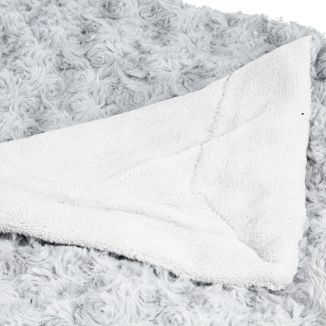 Cuvertura de pat blana artificiala, 120 x 160 cm