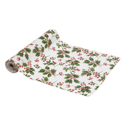 Traversa de masa cu motiv brad de Craciun, 28 x 300 cm