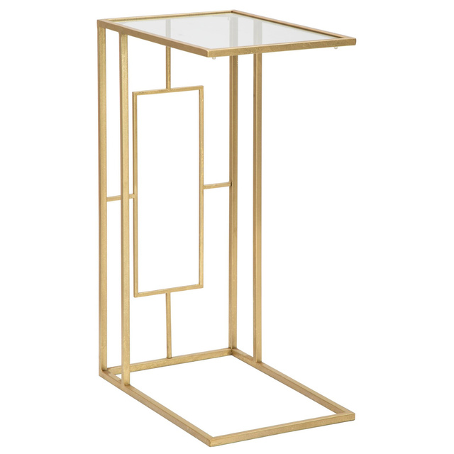 Masuta laterala cu blat din sticla, inaltime 60 cm