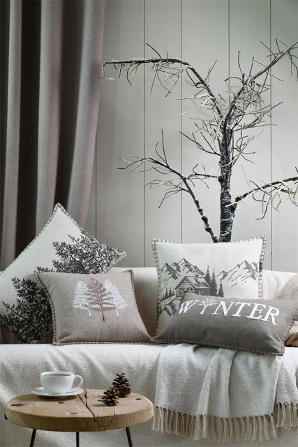 Perna decorativă LANDRY cu brăduți, 35 x 60 cm