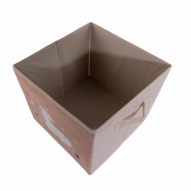 Cutie textila pentru jucarii Unicorn, 32 x 32 x 30 cm