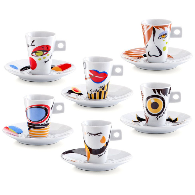 Set de servire cafea FACES, 12 piese, ZELLER, espresso