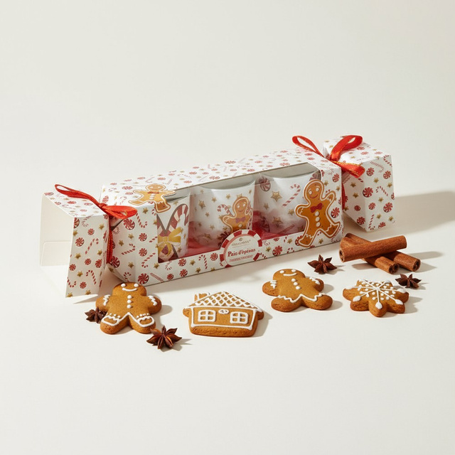 Set lumanari parfumate cu imprimeu Craciun, 3 bucati