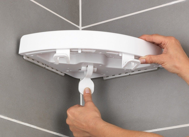 Raft baie cu montare pe colt, Alb, Allstar